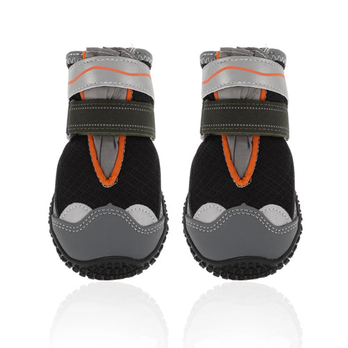 VOCOSTE 4Pcs Dog Shoes, Breathable Mesh Dog Shoes, Dog Boots Paw Protectors, Dog Boots for Hot Roads in Summer Snow in Winter, Black