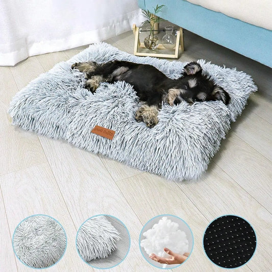Soft Faux Fur Pet Bed for Dogs and Cats, 1 Count Non-Slip Comfortable Sleeping Pad, Suitable for Large Medium Small Breeds