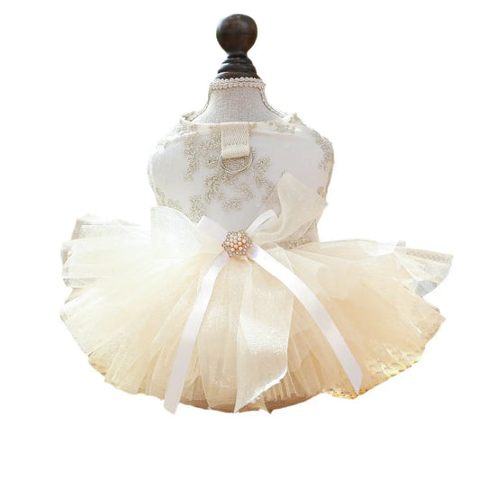 Elegant Pet Clothing for Cats Thin Dog Cat Wedding Dress All Seasons Stylish Tutu Design